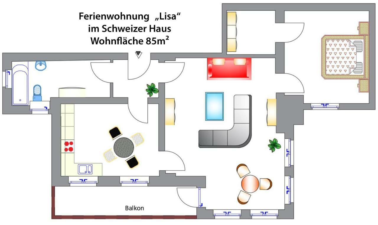 Apartmán Schweizer Haus Wippra Exteriér fotografie